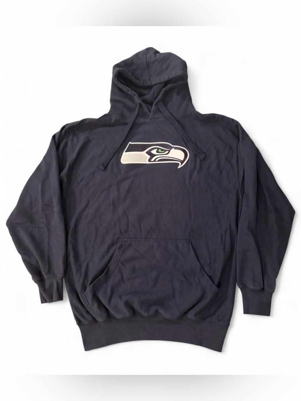 NFL Seattle Seahawks Men’s Sz. L navy blue hoodie with a Seahawks logo patch